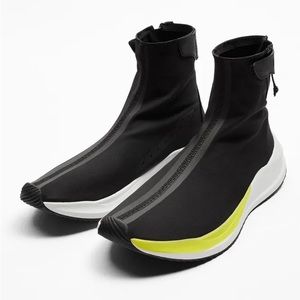 Zara Men Technical Fabric High Top Sneaker